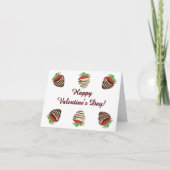 Chocolate-Covered Strawberry Valentine's Day Card カード (正面)