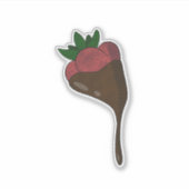 Chocolate covered strawberry vinyl sticker シール (正面)