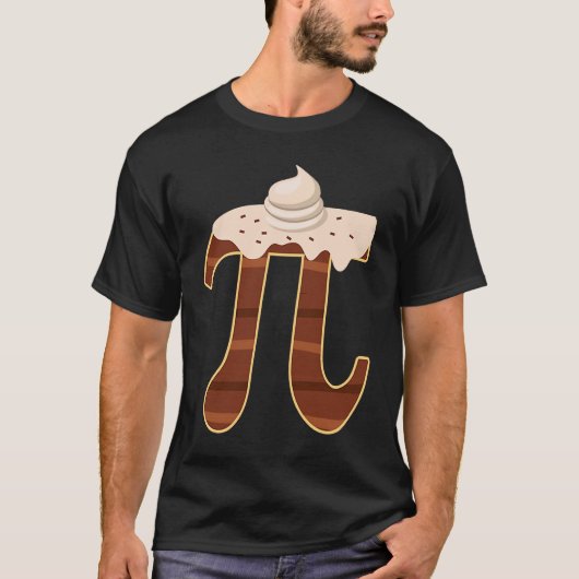 Chocolate Cream Pi Day Pie Math Foodie Pun Nerd Tシャツ (正面)