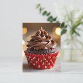 Chocolate Cupcake Recipe Card ポストカード (スタンド正面)