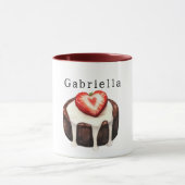 Chocolate Cupcake Strawberry Heart マグカップ (中央)