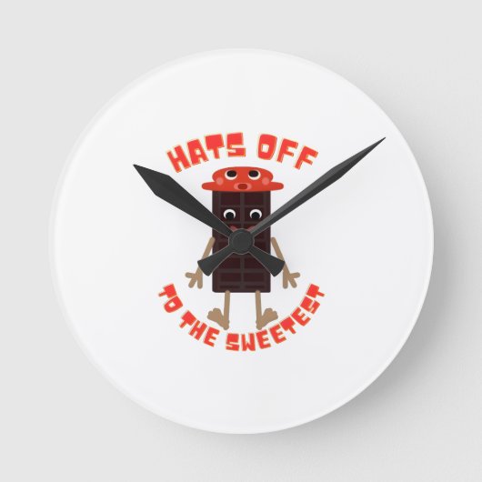 Chocolate day design ラウンド壁時計 (正面)