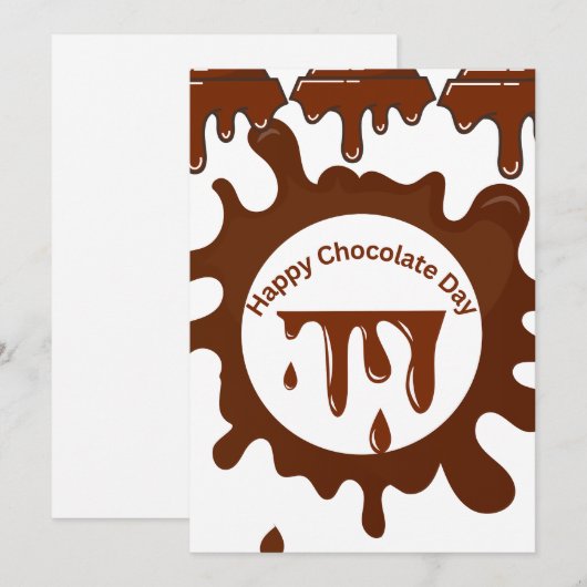 Chocolate day premium customized design 招待状 (正面/裏面)