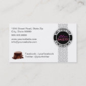Chocolate dessert bakery Business card 名刺 (裏面)
