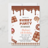 Chocolate dessert theme party invitation 招待状 (正面)