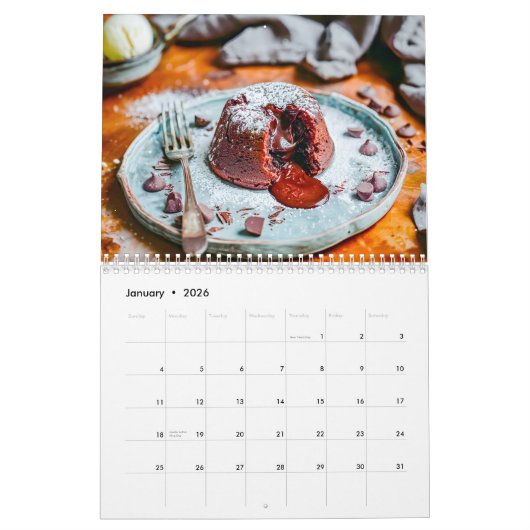 Chocolate Dreams 2026 – A Year of Sweet Temptation カレンダー (1月 2026)