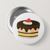 Chocolate Drip Cake with Strawberry 缶バッジ (正面&裏面)