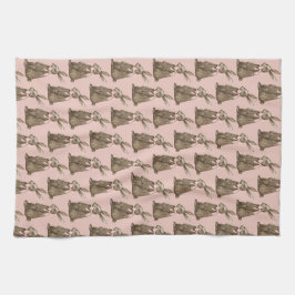 Chocolate Easter Bunny キッチンタオル