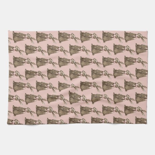 Chocolate Easter Bunny キッチンタオル (横)