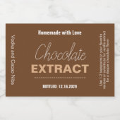 Chocolate Extract Modern Label Sticker スパークリングワインラベル (シングルラベル)