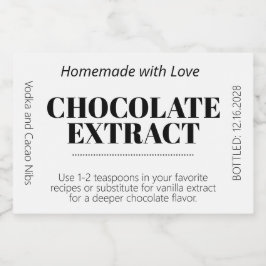 Chocolate Extract Modern Label Sticker ZEX_001g スパークリングワインラベル