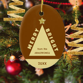 Chocolate Family Photo Minimalist Keepsake セラミックオーナメント