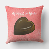 Chocolate Heart Valentines Day クッション (裏面)