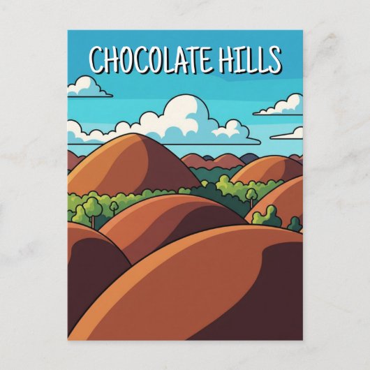 Chocolate Hills Bohol Philippines Travel ポストカード (正面)