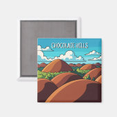 Chocolate Hills Bohol Philippines Travel マグネット (正面/裏面)