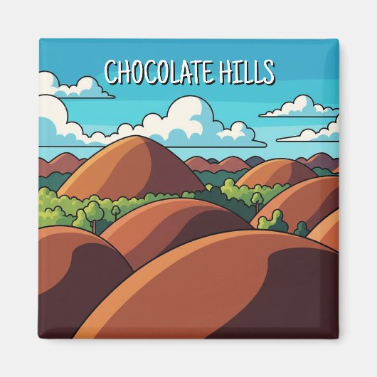 Chocolate Hills Bohol Philippines Travel マグネット (正面)