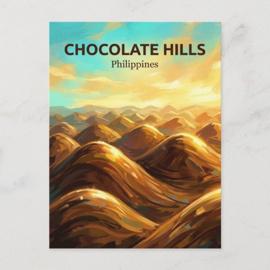 Chocolate Hills Philippines ポストカード (正面)