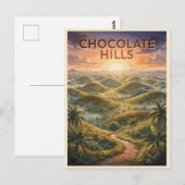 Chocolate Hills Philippines Vintage ポストカード (正面/裏面)