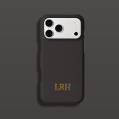 Chocolate Honey Minimalist Initial Monogram  iPhoneケース
