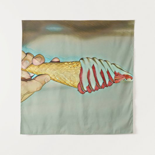 Chocolate ice cream タペストリー (正面(横))