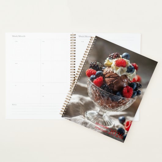 Chocolate Ice Cream Berry 2026 プランナー手帳 (ディスプレー)