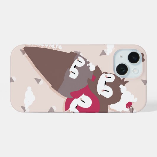 Chocolate ice cream？ iPhone 15ケース (裏面横)