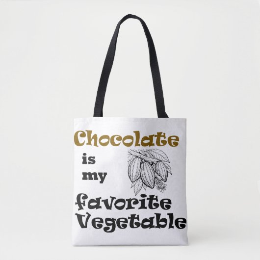 Chocolate is my Favorite Vegetable  トートバッグ (正面)