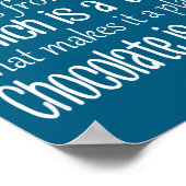 Chocolate Is Salad Funny Diet Quote  ポスター (角)