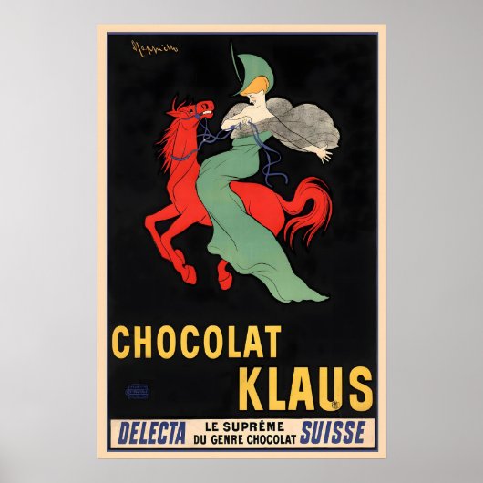 Chocolate Klaus Vintage Food Poster by Leonetto ポスター (正面)