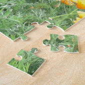 Chocolate Lab in California Poppy Patch ジグソーパズル (側面)