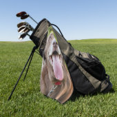 Chocolate Labrador Dog ゴルフタオル (グリーン)