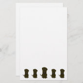 Chocolate Labrador Dog Design 便箋 (正面/裏面)