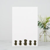 Chocolate Labrador Dog Design 便箋 (スタンド正面)