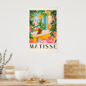 Chocolate Labrador in Bathtub Art Print Funny ポスター (キッチン)