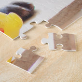 Chocolate Labrador Puppy With Toy Duck ジグソーパズル (側面)