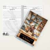 Chocolate Labrador Retriever Chef Recipe Book ノートブック (内側)