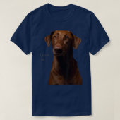 Chocolate Labrador Retriever  Lab Tee Dog Mom Dad  Tシャツ (デザイン正面)