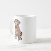Chocolate Labrador Retriever Mug コーヒーマグカップ (正面左)