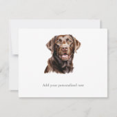 Chocolate Labrador Retriever Note Card ノートカード (正面)