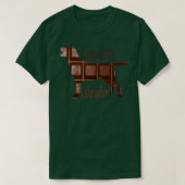 Chocolate Labrador  Tシャツ (デザイン正面)