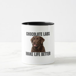 Chocolate Labs Make Life Better – Coffee Mug マグカップ