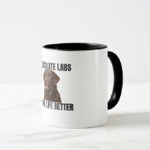 Chocolate Labs Make Life Better – Coffee Mug マグカップ (正面右)