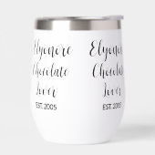 Chocolate Lover Black Script Personalized Name Est (左面)