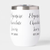 Chocolate Lover Black Script Personalized Name Est (正面)