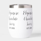 Chocolate Lover Black Script Personalized Name Est (背面)