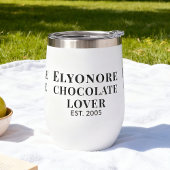 Chocolate Lover Black Script Personalized Name Est