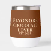 Chocolate Lover Cream Script Personalized Name Est (左面)