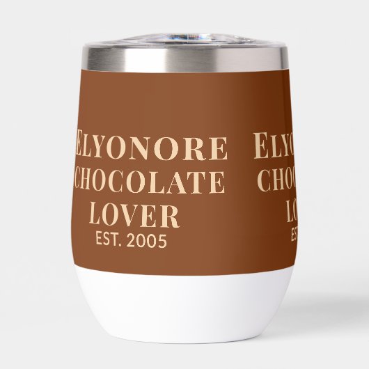Chocolate Lover Cream Script Personalized Name Est (正面)
