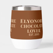 Chocolate Lover Cream Script Personalized Name Est (背面)