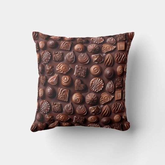Chocolate Lover Obsession - Realistic Chocolate  クッション (裏面)